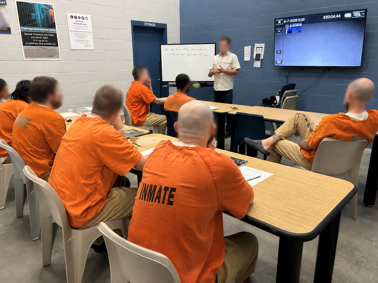 Dedicated Dads fatherhood class at a county jail